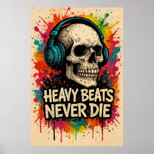 Poster 50, Fortes Beats Nunca Morrem, Arte Vintage