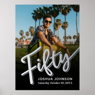 Poster 50 fotos pretas prateadas 50 anos