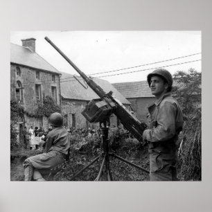 Poster 50 km2 Machine Gun na Segunda Guerra Mundial