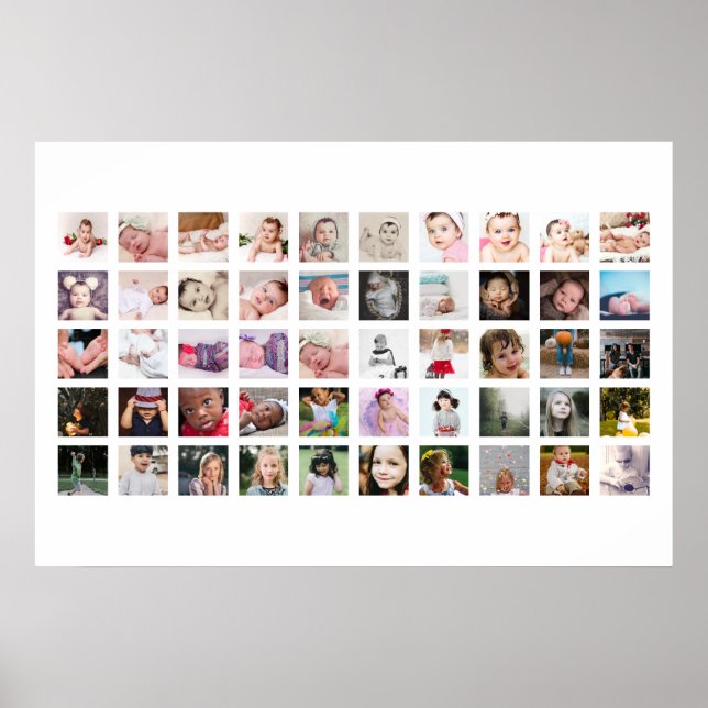 Poster 50 Photo Collage Personalized (Frente)