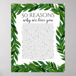 Poster 50 razões pelas quais te amamos deixa primavera o