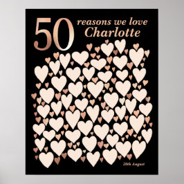 Poster 50 Razões Que Amo-Te Presente - 50º aniversário