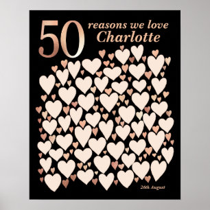 Poster 50 Razões Que Amo-Te Presente - 50º aniversário
