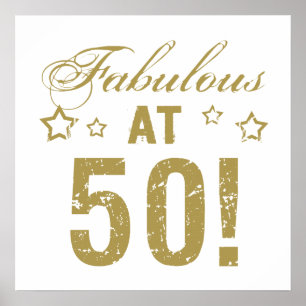Poster 50th aniversário fabuloso