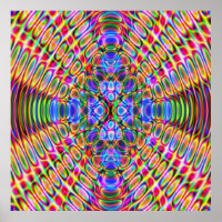 poster 52x52 ou menor, azul vermelho psíquico