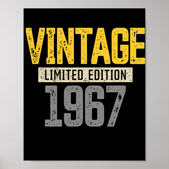 Poster 55. º aniversário de Mulheres Vintage 1967 55. º a (Frente)