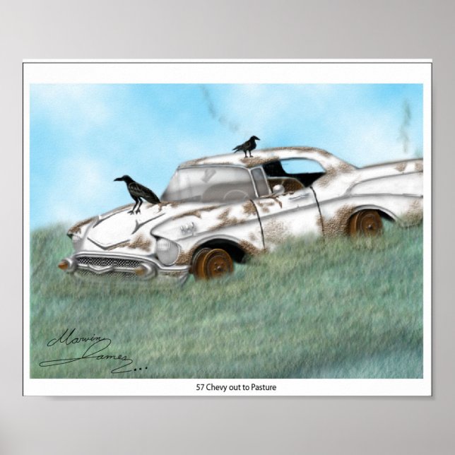 Poster 57 Chevy para Pasture. (Frente)