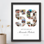 Poster 59º Aniversário Número 59 Colagem Personalizada de<br><div class="desc">Comemore o 59º aniversário com este poster de colagem de fotos número 59 personalizado. Este presente personalizável também é perfeito para o aniversário de casamento. É uma maneira excelente de mostrar memórias preciosos do seu casamento e da sua vida casada. A poster apresenta uma coleção de fotos capturando aqueles momentos...</div>