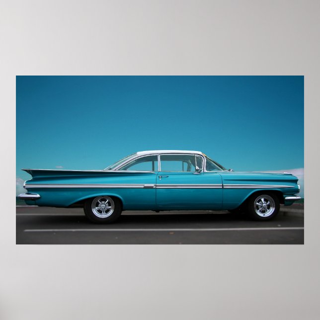 Poster "59 Chevy em azul (Frente)