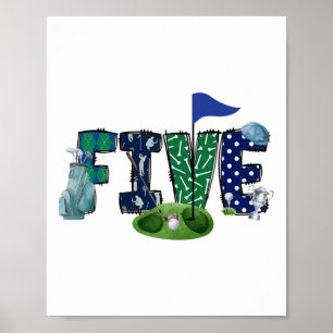 Poster 5 Birthday Golf Theme Party Golf Girl Birthd