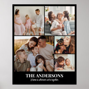 Poster 5 Colagem de Fotos Grade de Imagem Personalizada F