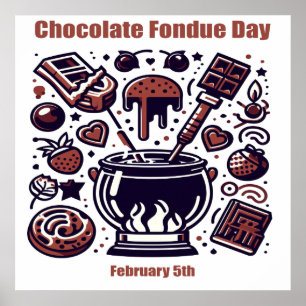 Poster 5 de Fev - Dia de Fondue de Chocolate