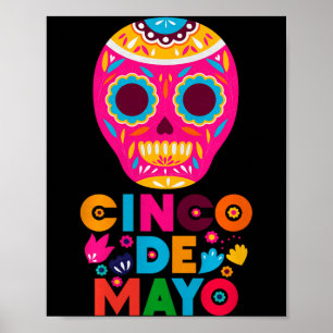 Poster 5 de maio cinco de maio chapéu maraca premium