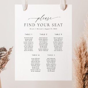 Poster 5 Mesas Localize seu gráfico de assentos