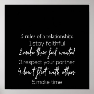 Poster 5 rules of relationship