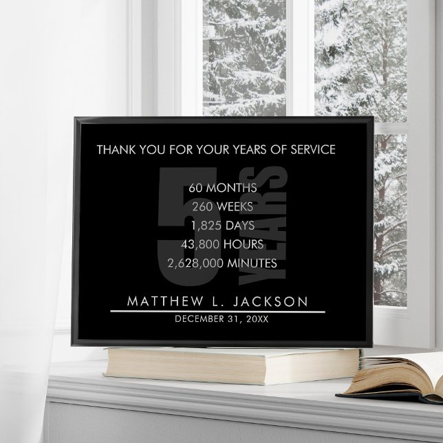 Poster 5 Years Retirement or Employee Appreciation Gift (Criador carregado)