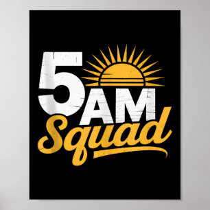 Poster 5am Malhação de Motivação de Gym Workout Workout M