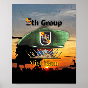 Pôster 5o Veteranos LRRP do grupo SFG SF das forças