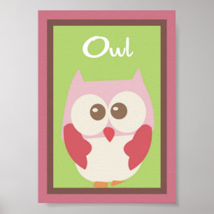 Poster 5X7 Coruja Wall Art Love and Nature Girl Woodland