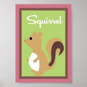 Poster 5X7 Esquadrão De Mural Amor e Nature Girl Woodland