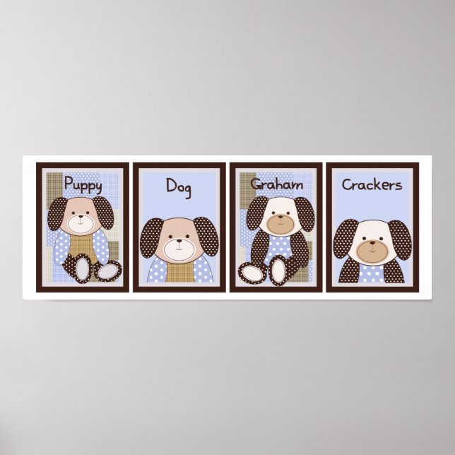 Poster 5x7 Graham Crackers Bebê Bedding Wall Art (Frente)