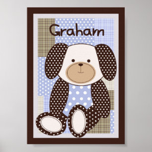 Pôster 5x7 "Graham" Graham Crackers Baby Bedding Wall Art