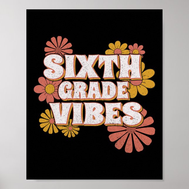 Poster 6º Vibes da Sexta Série De Volta à Escola Para Pro (Frente)