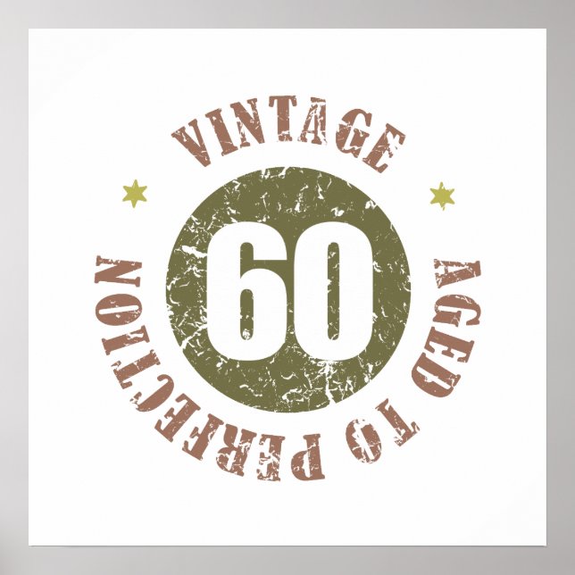 Pôster 60ª Vintagem de Aniversário (Frente)
