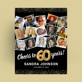 Poster 60º aniversário Festa Dourada de Fotografia Preta