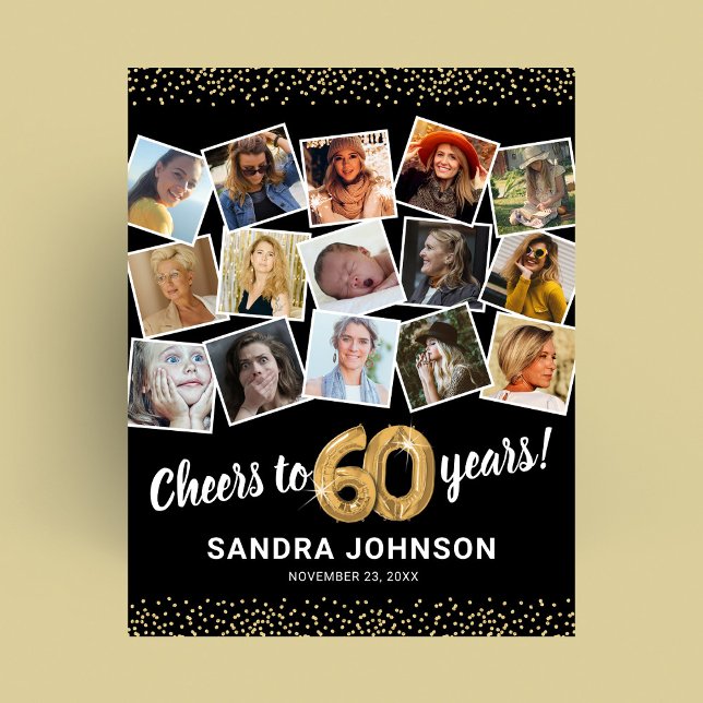 Poster 60º aniversário Festa Dourada de Fotografia Preta (Criador carregado)
