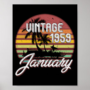 Poster 60º aniversário Ofertas retrógradas em Janeiro de