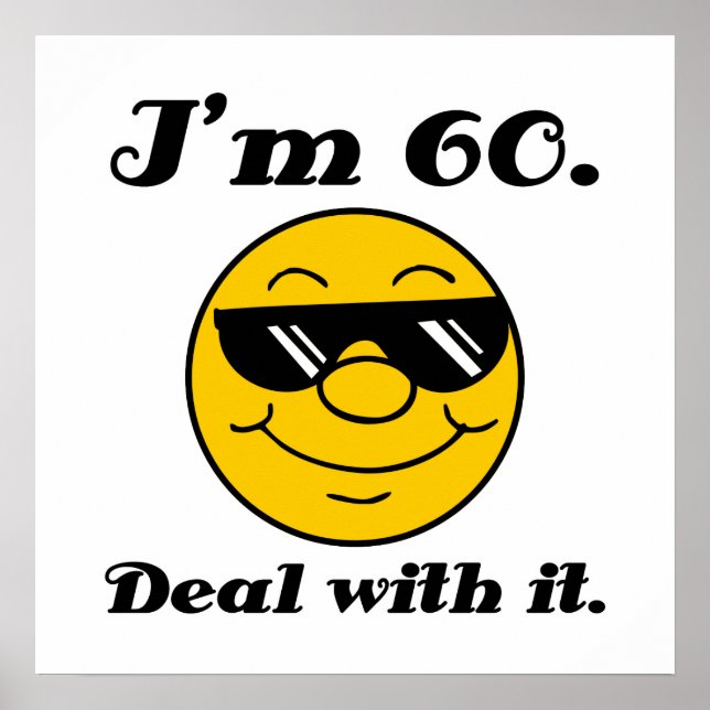 Pôster 60º presente de aniversário (Frente)