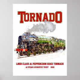 Poster 60163 Tornado Locomotiva a Vapor Vintage