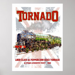 Poster 60163 Tornado Locomotiva a Vapor Vintage