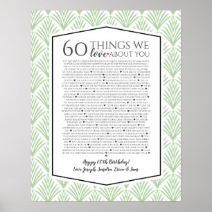 Poster 60 coisas que amamos sobre você, fã do Art Deco 