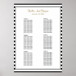 Poster 60 Gráfico de Assentos de Casamento de Stripes Neg