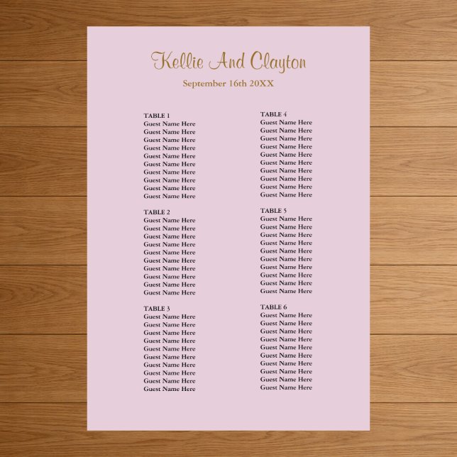 Poster 60 Gráfico de Casamentos Simples Roxos (Criador carregado)