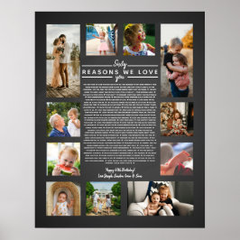 Poster 60 razões pelas quais nós te amamos presente de an