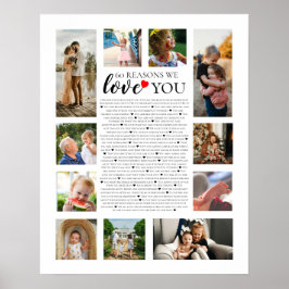Poster 60 razões pelas quais te amamos 80 60 anos 40