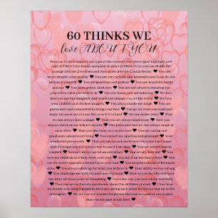 Poster 60 Razões por que te amamos
