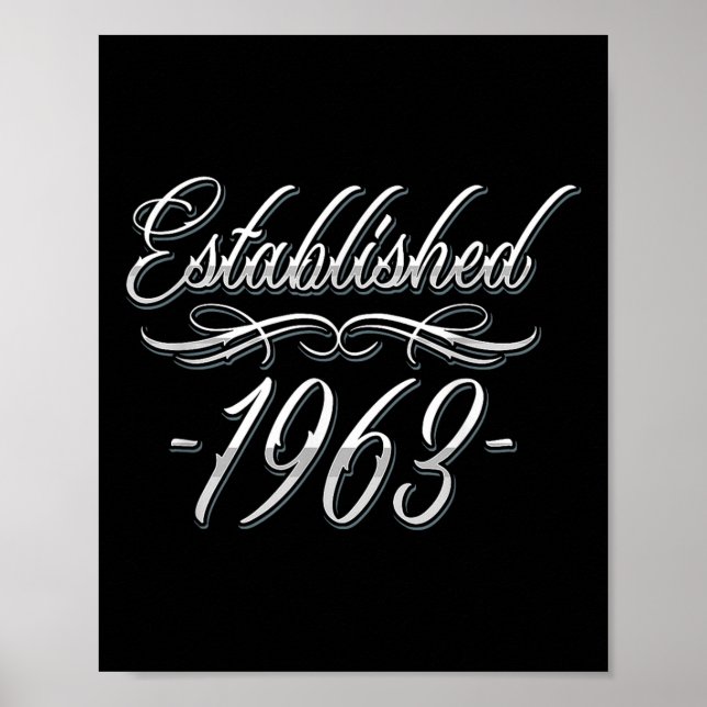 Poster 61 Anos De Idade Tatuagem Passou O Ano De Nascimen (Frente)