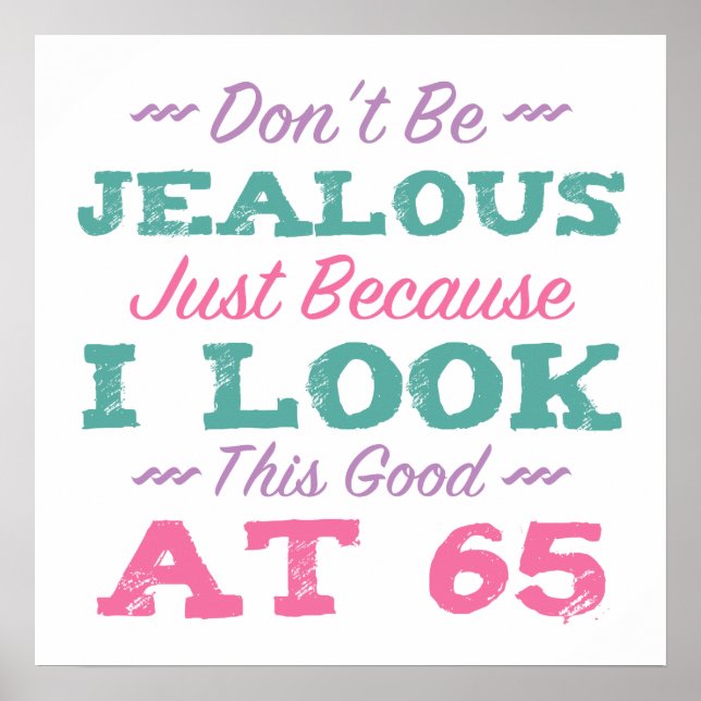 Pôster 65.º aniversário para as mulheres (Frente)