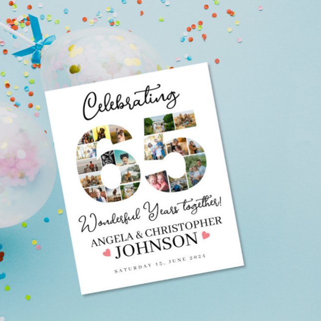 Poster 65 anos de Colagem de Fotos do casamento (Criador carregado)