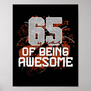 Poster 65 Anos Sendo Incrível Sketll 65º Aniversário Gif