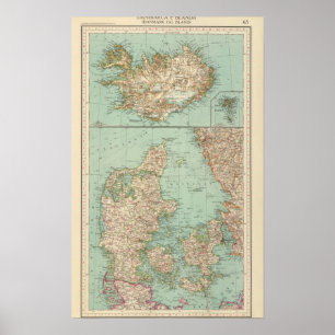 Poster 65 Dinamarca, Islândia