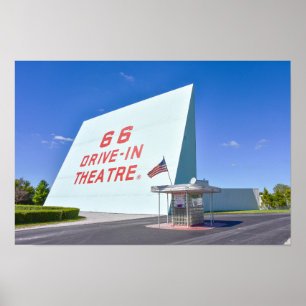 Poster 66 Drive-In Theatre, Rota 66, Carthage, Missouri