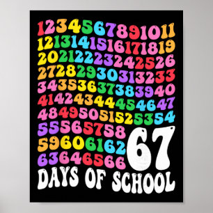 Poster 67º Dia De Aula Professor Crianças 67 Matemática N