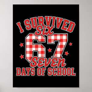 Poster 67º Dia De Aula Professor Crianças 67 Meme Profess