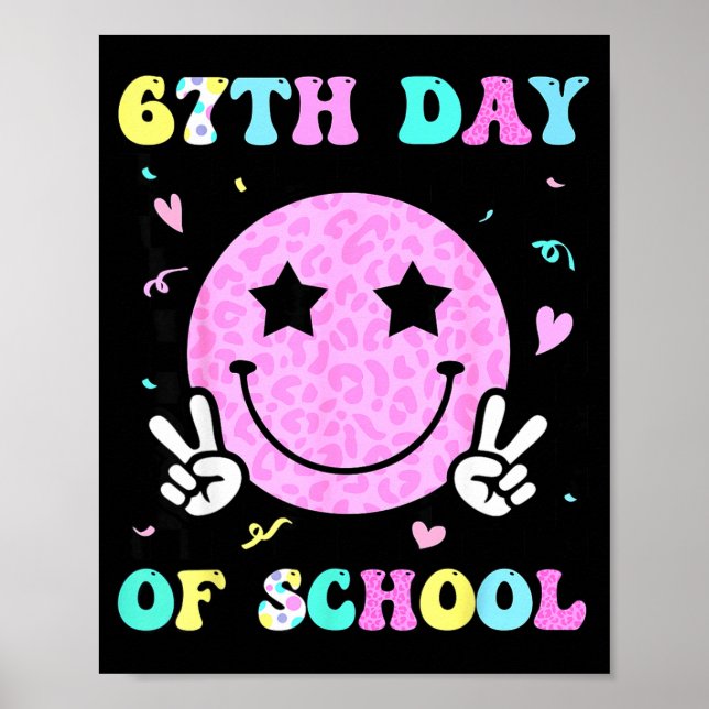 Poster 67º Dia De Sorriso Facial Seis Sete Meme Meninas D (Frente)