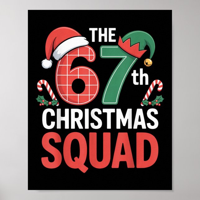 Poster 67º Esquadrão de Natal – Bengalas de Doces de Elfo (Frente)